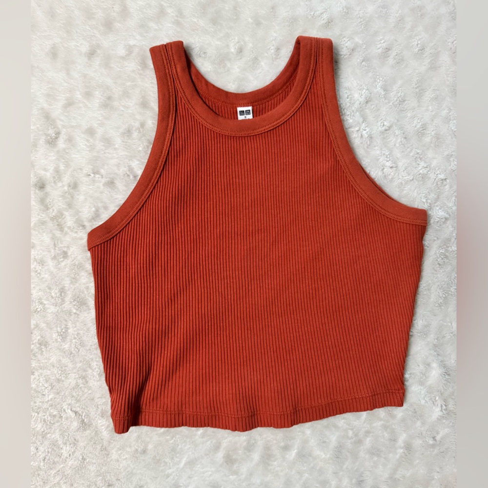Rust Ribbed Tank Top